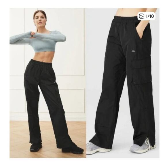 LOWEST Price ALO International Wide Leg City Black Pant size Small